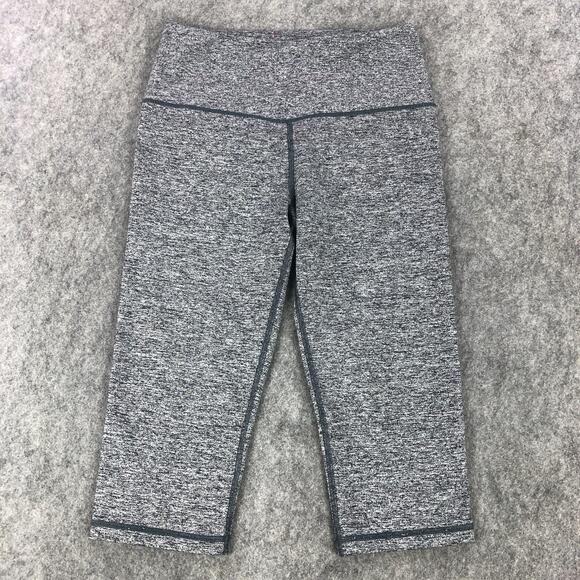 Victorias Secret Sport Leggings Medium Gray Heather Mid Rise Capri Cropped Women - Picture 1 of 11